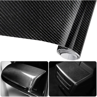 6D Waterproof Car Sticker Film Carbon Fiber Vinyl Adhesive 30300Cm Waterproof Non-Stick For Car,Computer,Phone Case