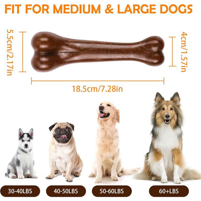 Indestructible Dog Toys, Dog Chew Bones, Light Beef And Bacon Flavor Dog Toys For Large Medium Dogs Dental Care Teeth - Image 2