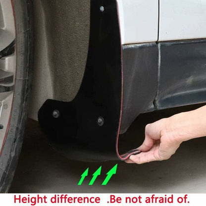 Car Mud Flaps Soft Material Universal Fit Black Rubber Splash Guards Mudguards No Collision Universal 17" X 9" X 0.2" - Image 3