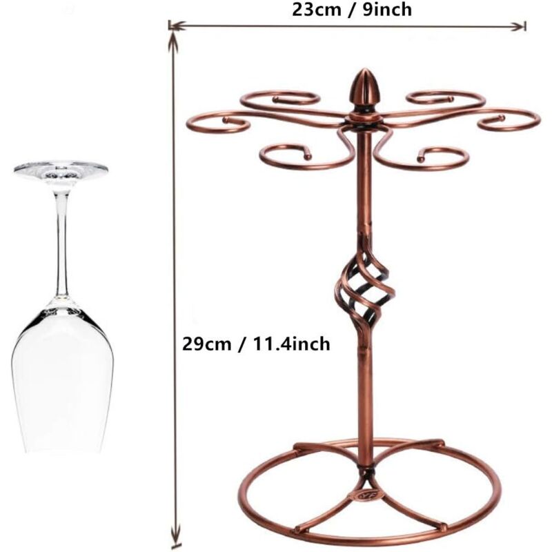 1Pc Wine Glass Rack, Stemware Holder With Wine Glass Drying Racks Holds 6 Wine Glasses(Wine Glasses Not Included). - Image 2