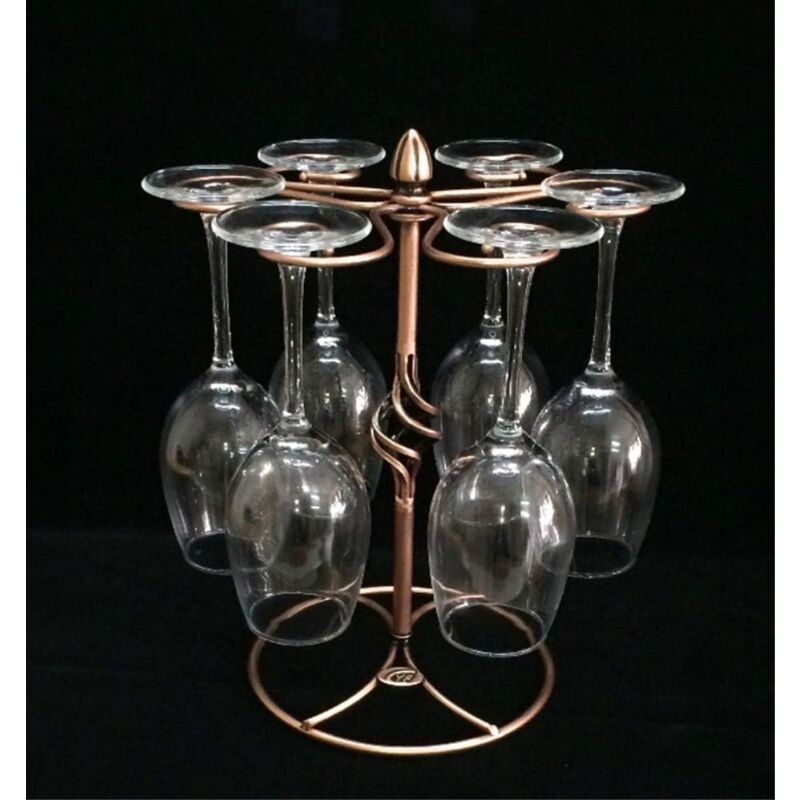 1Pc Wine Glass Rack, Stemware Holder With Wine Glass Drying Racks Holds 6 Wine Glasses(Wine Glasses Not Included). - Image 3