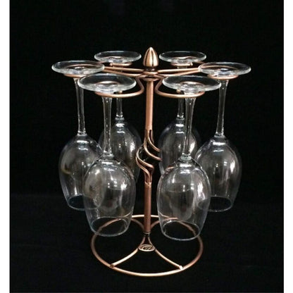 1Pc Wine Glass Rack, Stemware Holder With Wine Glass Drying Racks Holds 6 Wine Glasses(Wine Glasses Not Included). - Image 3