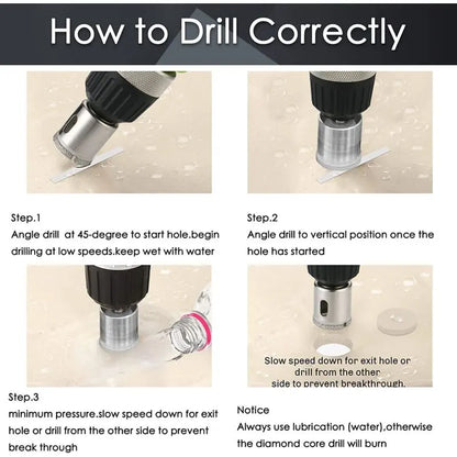 Diamond Drill Bit, 15 pcs Hole Saw Tools Set, Diamond Hole Saw For Glass/Tile/Ceramic/Marble/Porcelain Carbon Steel - Image 4