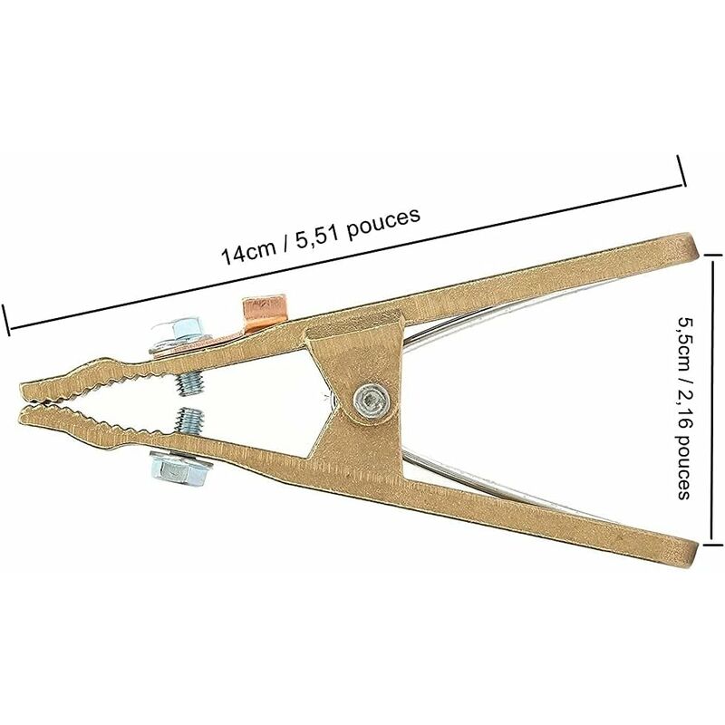Welding Ground Clamp, 260A Heavy Duty Brass Jaw, Welding Earth Clamp For Welder Welding Station - Image 3