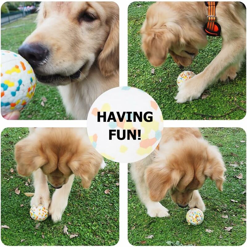 Interactive Dog Toys Training Balls Pet Balls E-Tpu Exercise Play Ball For Medium Large Dogs - 2 Balls 3 Inch Each - Image 2
