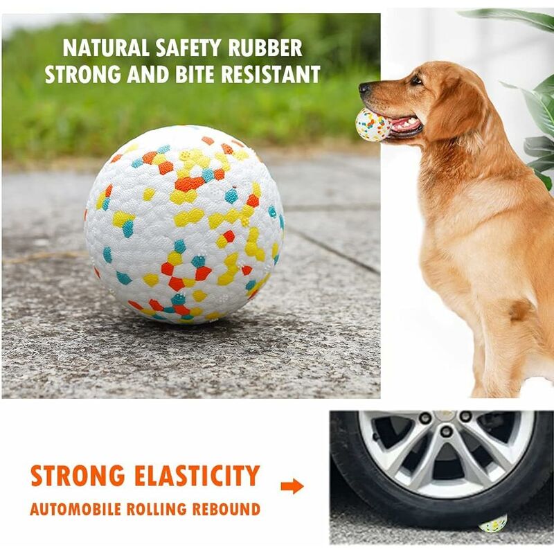 Interactive Dog Toys Training Balls Pet Balls E-Tpu Exercise Play Ball For Medium Large Dogs - 2 Balls 3 Inch Each - Image 3