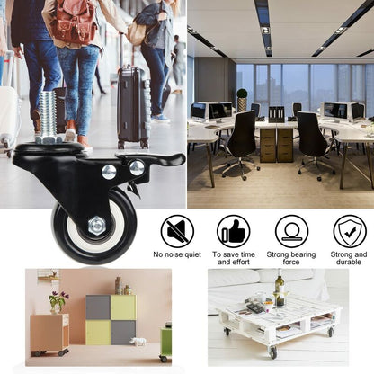 4 Swivel Casters 50Mm Furniture Transport Casters, 40Kg Load Capacity Each, M10 Screws - Image 4