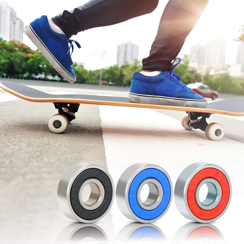 30 pcs 608Rs Bearings Frictionless Carbon Steel Skateboard Longboard Miniature Scooter ROller Skate Bearing Abec-9 - Image 2