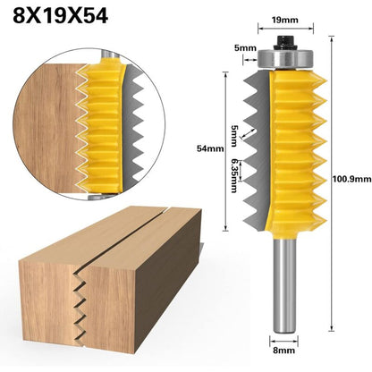 Tenon Cut Woodwork Milling Cutter Power Tool Finger Glue Joint ROuter Bit With 8Mm Shank, ROuter Bit Woodworking Cutter - Image 4