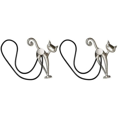 2 pcs Magnetic Curtain Tiebacks Magnetic Curtain Buckle Beautiful Cat Pattern Curtain Clip Curtain Accessories For Home - Image 3