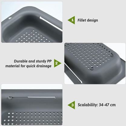 Expandable Sink Strainer - Food Grade Pp Material - Effective Drainage Holes - Quick Drying Rack For Dishes - Easy To - Image 4
