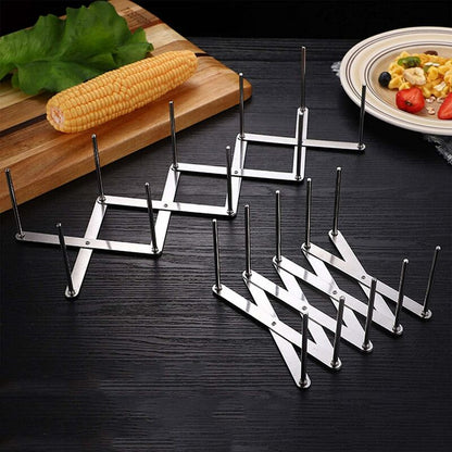 2 pcs Stainless Steel Lid Rack, Kitchen Utensil Organizer, Adjustable Design Lid Holder For Storing Pots, Glass Lids, - Image 4