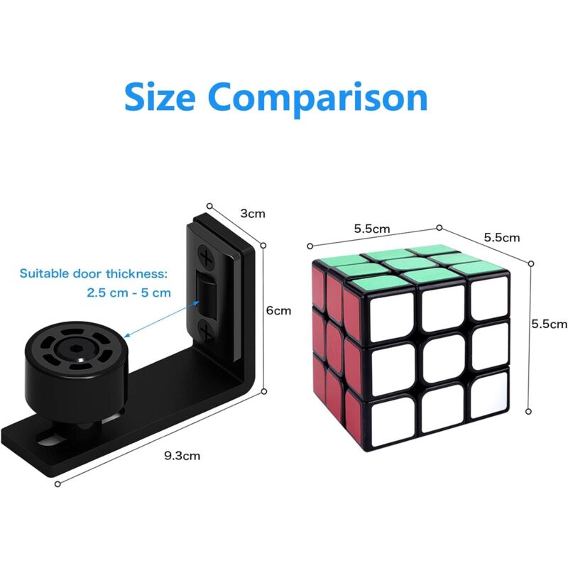 1 Pair Adjustable Floor Guide For Sliding Gate, Sliding Door Rail, 2 Doors (No Groove On Door, No Floor Drilling) - Image 3