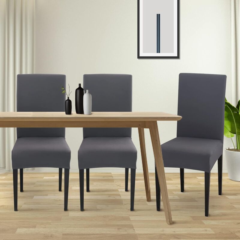 Stretch Chair Covers 6 pcs Set Dining ROom Chair Covers Universal Washable Modern Chair Covers For Dining ROom Decor - Image 3
