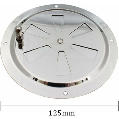 ROund Ventilation Grille, Adjustable Air Vent Stainless Steel Air Vent Air Inlet And Exhaust 125Mm - Image 2