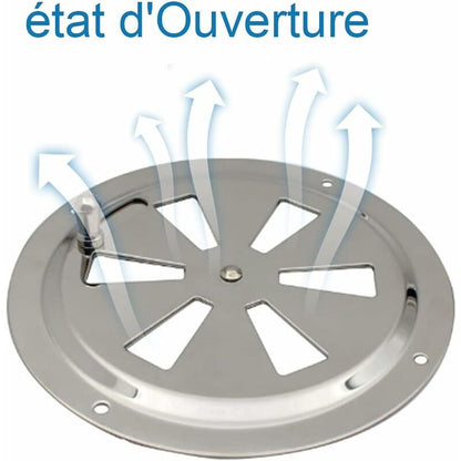 ROund Ventilation Grille, Adjustable Air Vent Stainless Steel Air Vent Air Inlet And Exhaust 125Mm - Image 3