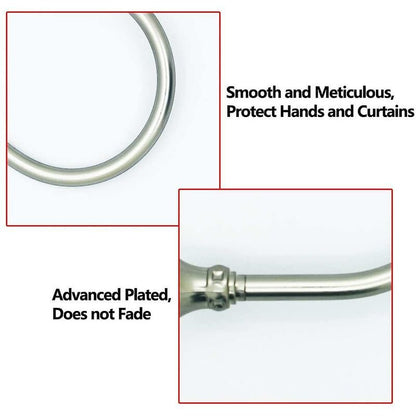 Curtain Tiebacks Wall Hooks U Metal Curtain Tiebacks, Metallic Curtain 2 Pack (Silver) - Image 3