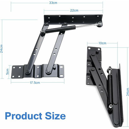 2 pcs Lift-Up Coffee Table Hinge, Heavy Duty Lift-Up Coffee Table Mechanism, Lift Up Spring Hinge For Coffee Table - Image 2
