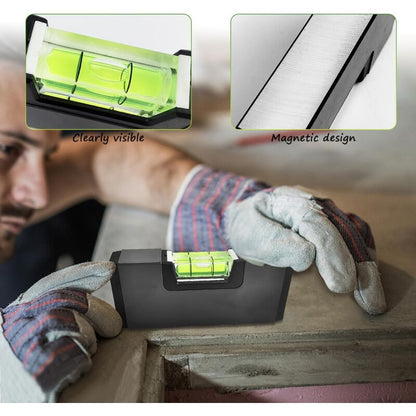 4 pcs Mini Spirit Level, Black Spirit Level, Magnetic Spirit Level, Camping Level, Small Spirit Level For Construction, - Image 3