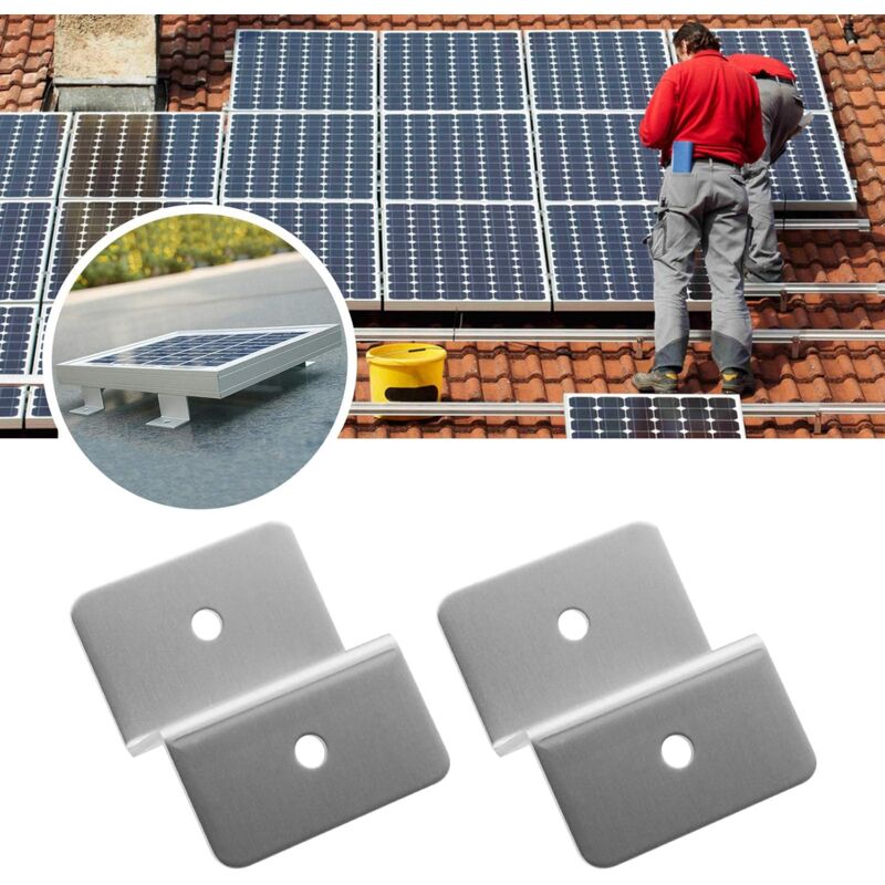 Solar Panel Mounting Bracket Kit Z Type With Nuts And Bolts 1 Hole - Image 3