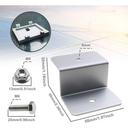 Solar Panel Mounting Bracket Kit Z Type With Nuts And Bolts 1 Hole - Image 4