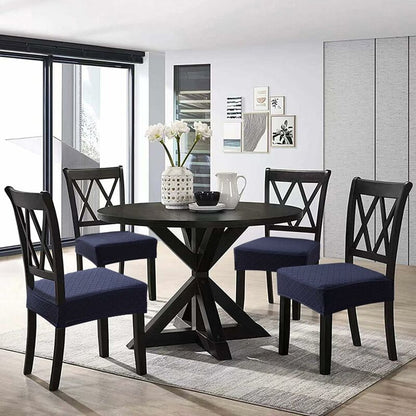 Diamond Lattice Waterproof Seat Covers For Dining ROom Chairs, Stretch Kitchen Chair Covers For Dining ROom, Seat - Image 2