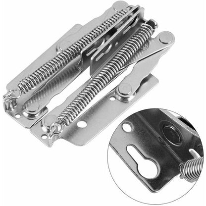 80 Degree Cabinet Hinge Full Hinge Lid Furniture Base Spring Hinge, 1 Pair - Image 2