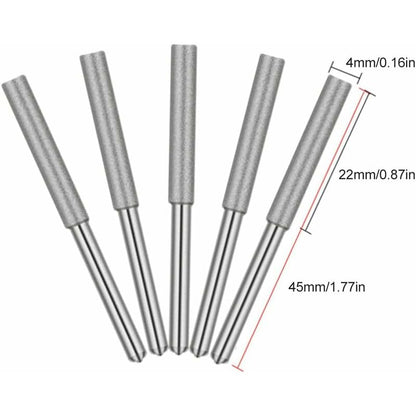 Diamond Chainsaw Sharpener Grinding Heads, 4Mm Chainsaw Grinding Stone, For Chainsaw Sharpener, 5 pcs - Image 2