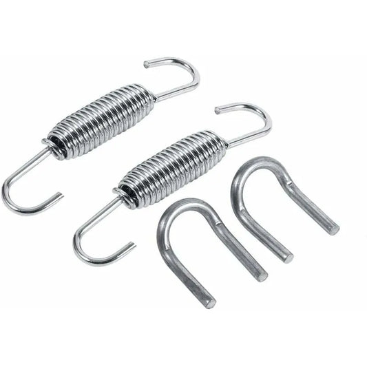 2 pcs Exhaust Pipe Spring,65Mm Length Exhaust Pipe Muffler Swivel Spring Stainless Steel ROtating Mounting Springs With