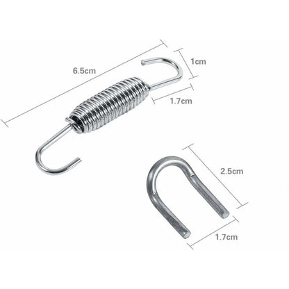 2 pcs Exhaust Pipe Spring,65Mm Length Exhaust Pipe Muffler Swivel Spring Stainless Steel ROtating Mounting Springs With - Image 2