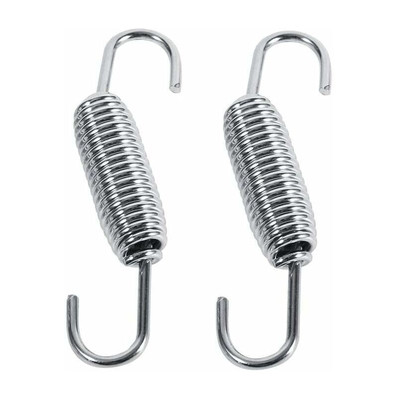2 pcs Exhaust Pipe Spring,65Mm Length Exhaust Pipe Muffler Swivel Spring Stainless Steel ROtating Mounting Springs With - Image 3