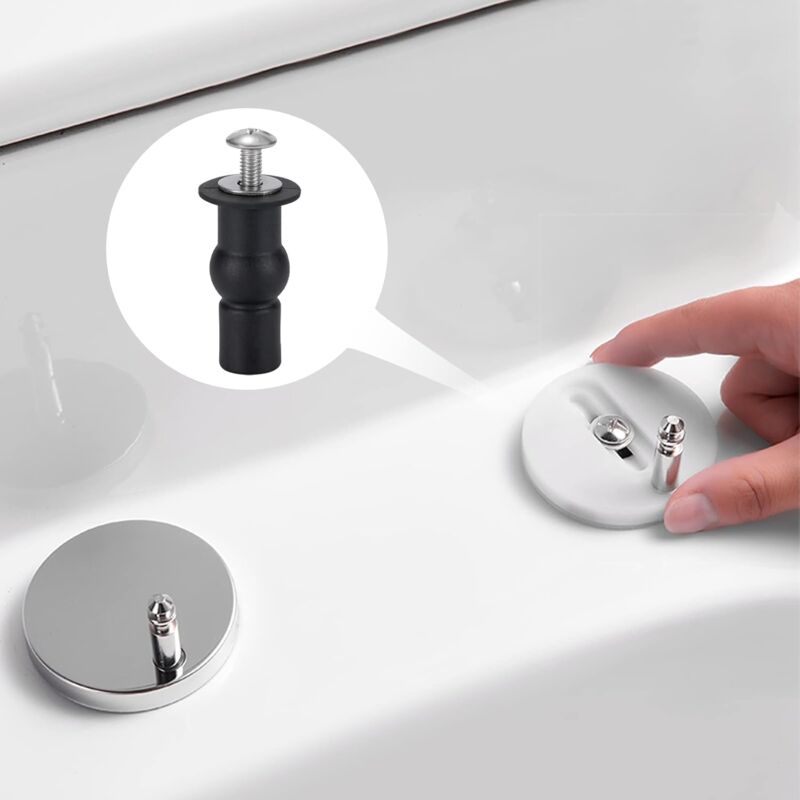 Toilet Seat Fixing Toilet Seat Hinge Toilet Seat Fixing Screws For General Toilet Seats 4 pcs Black - Image 2