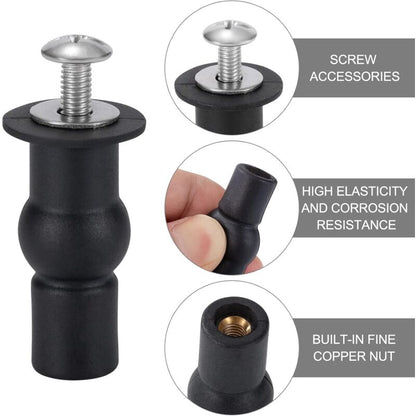 Toilet Seat Fixing Toilet Seat Hinge Toilet Seat Fixing Screws For General Toilet Seats 4 pcs Black - Image 4