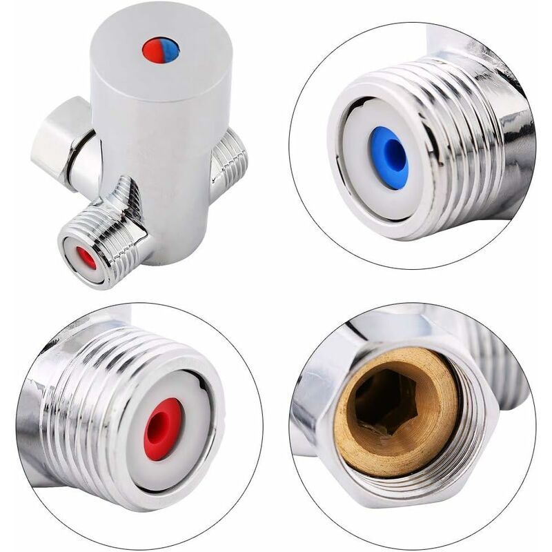 3 Way Mixer Tap - Water Mixer Temperature Control For Automatic Faucet In Bathroom - Image 4