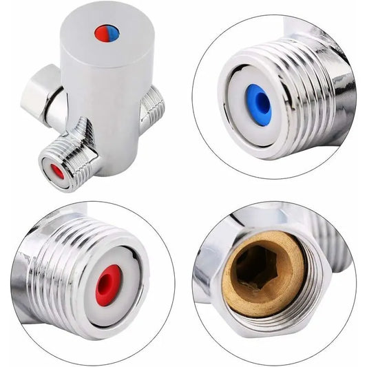 3 Way Mixer Tap - Water Mixer Temperature Control For Automatic Faucet In Bathroom - Image 4