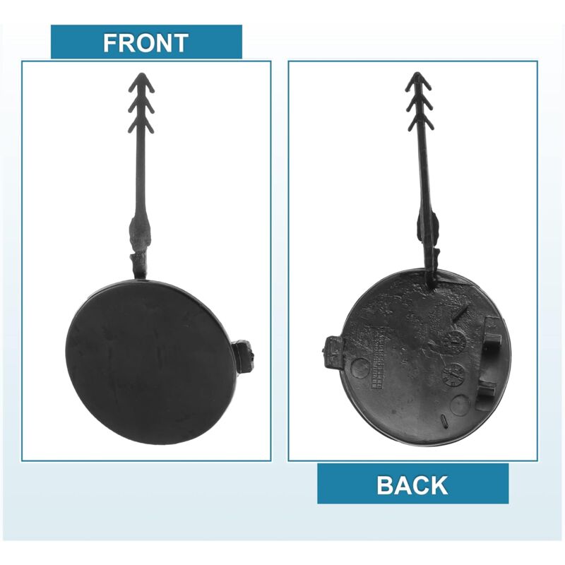 Car Front Tow Bumper Hook Cover 8K0807241 Eye Cover Trailer Cap Black - Image 3