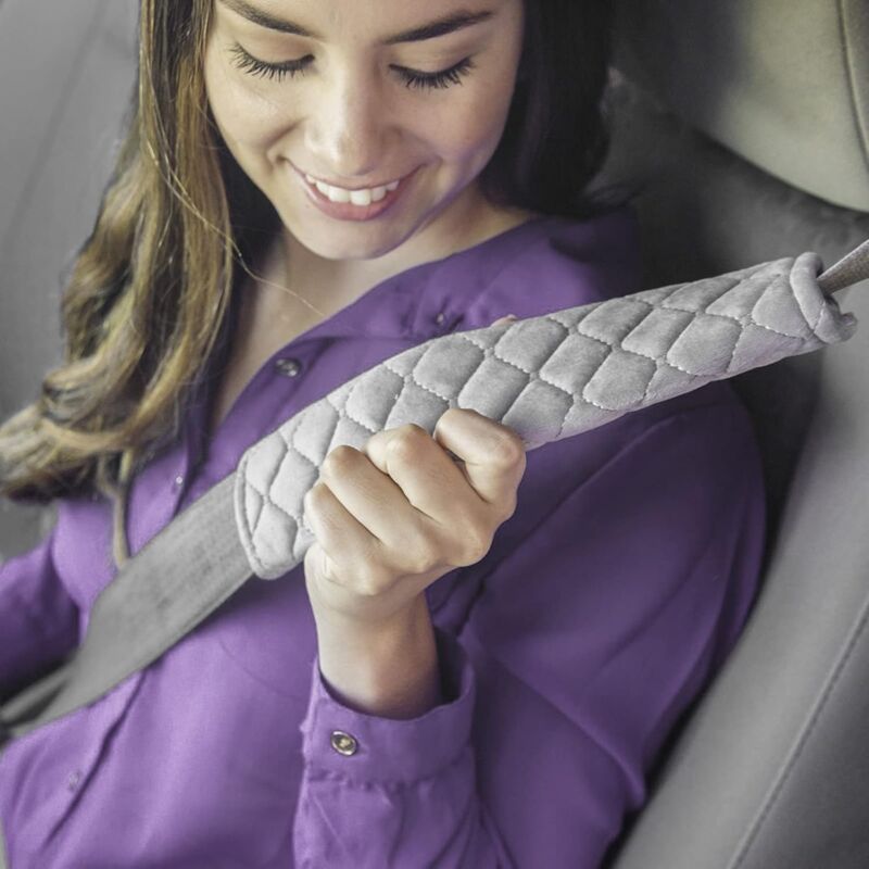 Car Seat Belt Protector Cushion Auto Seat Belt Comfort Travel Pads Pack Of 2 - Image 4