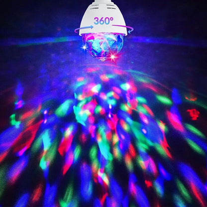 LED Party Lamp,Automatic ROtating 3W Multi-Color LED Light Bulb, Disco Light Effect, Suitable For All Lamps With E27 - Image 3