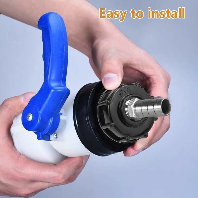 2 pcs Ibc Tank Adapter 3/4 Inch Ibc Garden Hose Adapter Ibc Tank S60X6 Plastic Water Tank Lid Adapter For Ibc Cube 1000 - Image 3