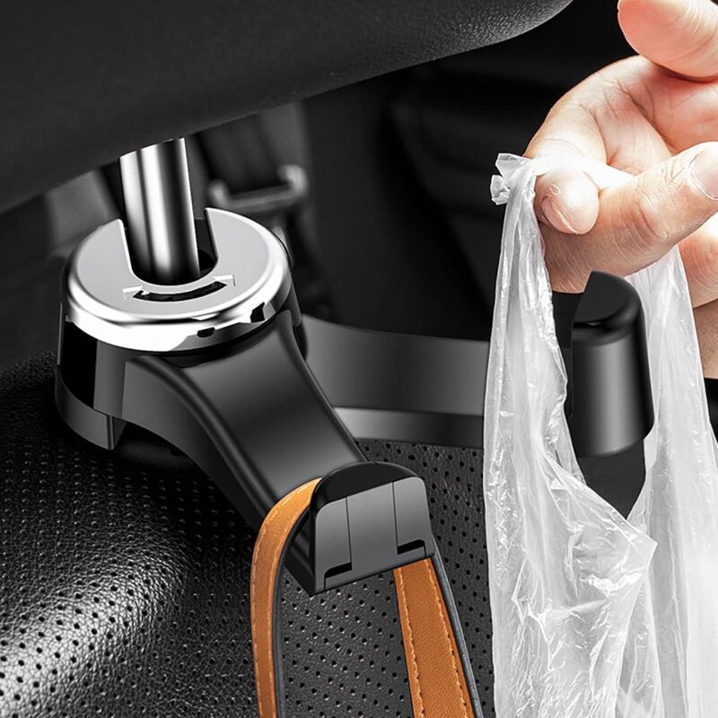 Car Headrest Hook, 2 In 1 Car Bag Holder With Phone Holder, Universal Car Interior Accessory Bag Holder, Vehicle Seat - Image 4