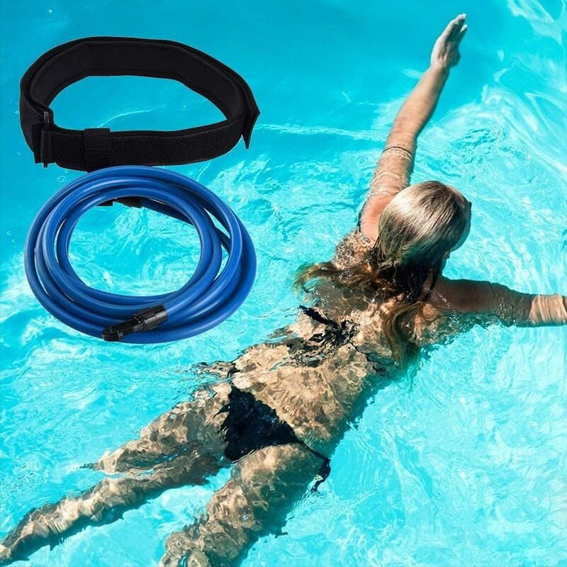 Pool Swim Belt, Adjustable Pool Swim Belt Swimming Resistance Belt Swimming Belt For Pool Swim Training Bungee Swim - Image 3
