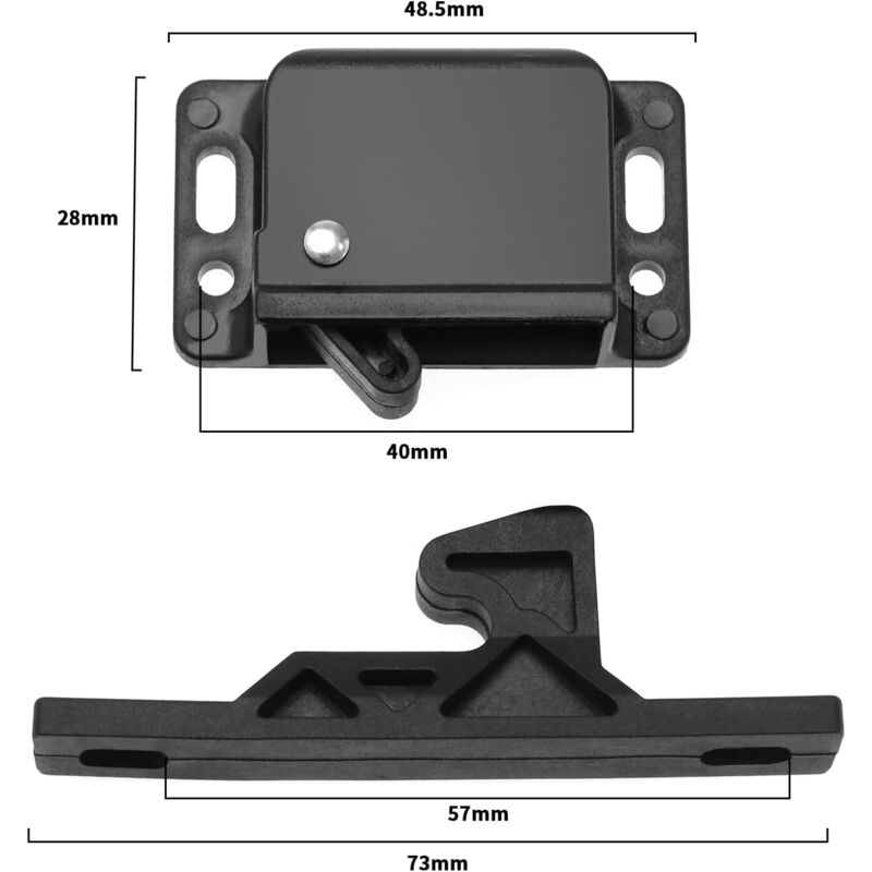 2 pcs Cabinet Door Catches With 8 Screws For Rv, Caravan Door Latches, Accessories For Cabinets, Sliding Doors, Home, - Image 2