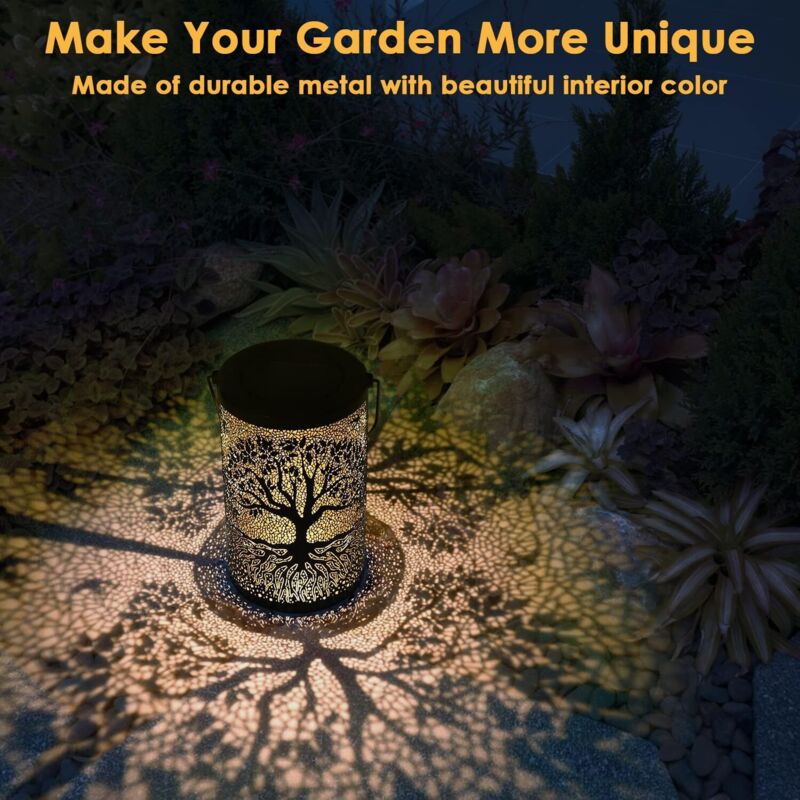 Outdoor Solar Lantern Garden, Decorative Outdoor Solar Lamp, Hanging/Standing, Waterproof Ip44, For Balcony, Garden - Image 4