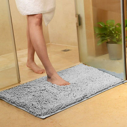 Soft Shag Bath Mat Kitchen Rug Door Mats Doormats Non-Slip Strip Absorbent Doormat Bath Shower Mat Shaggy Rug - 60 X 90