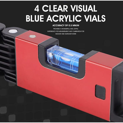 Foldable Level, 5-Section Multi-Angle Magnetic Level Tool With 4 Leveling Bubbles 45° 90° 180° Multifunction - Image 3