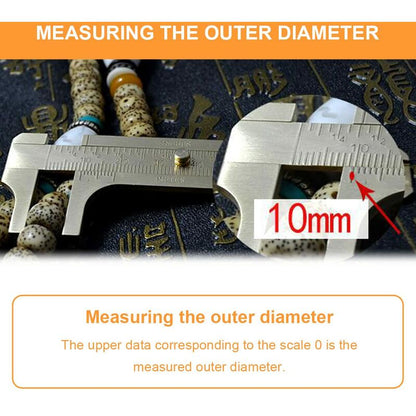 Vernier Caliper,Mini Vernier Caliper,Brass Vernier Caliper,Double Scale Vernier Caliper,For Precision Outside - Image 3