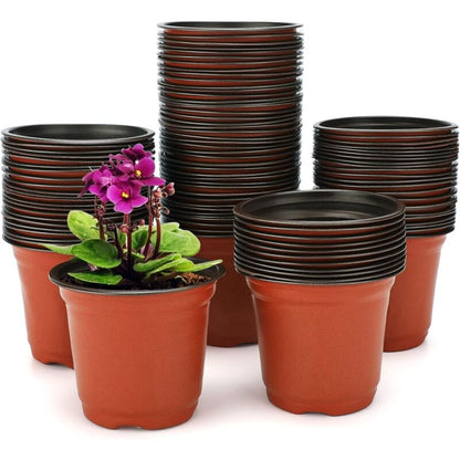 100 pcs 10Cm(Diameter) Soft Plastic Seed Pot Seedling Pot Seedling Pot