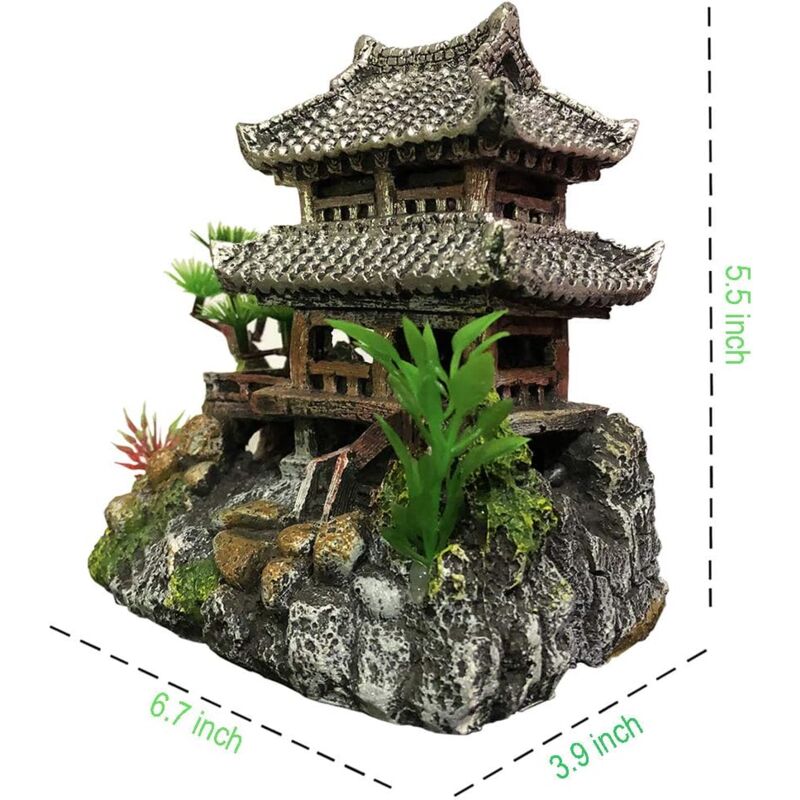 Classic Resin Aquarium Decoration Realistic  Eco-Friendly Castle - Image 2