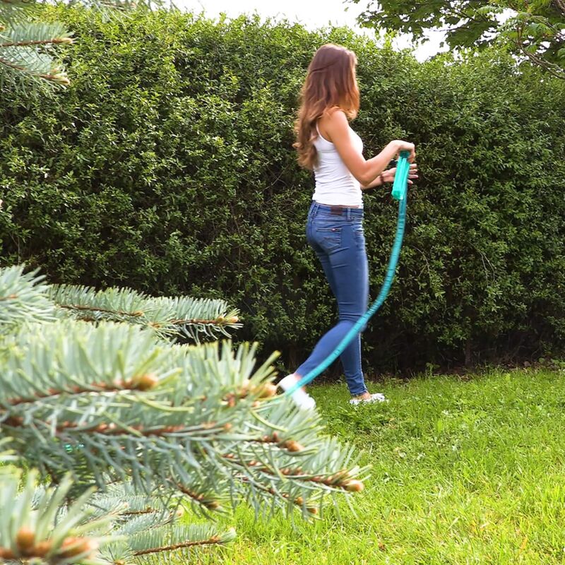Garden Hose, Flat Irrigation Water Lance, For Garden, Holes, Ready To Connect, 7.5 Meters, Green - Image 2