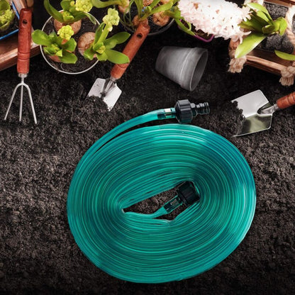 Garden Hose, Flat Irrigation Water Lance, For Garden, Holes, Ready To Connect, 7.5 Meters, Green - Image 4